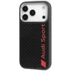 Dėklas Audi R8 Carbon Fiber MagSafe skirtas Apple iPhone 17 Pro juodos spalvos