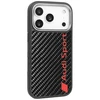 Dėklas Audi R8 Carbon Fiber MagSafe skirtas Apple iPhone 17 Pro juodos spalvos