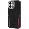 Dėklas Audi R8 Genuine Leather MagSafe skirtas Apple iPhone 17 juodos spalvos-raudonos spalvos