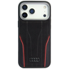 Dėklas Audi R8 Genuine Leather MagSafe skirtas Apple iPhone 17 Pro Max juodos spalvos-red