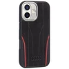 Dėklas Audi R8 Genuine Leather MagSafe skirtas Apple iPhone 17 juodos spalvos-raudonos spalvos