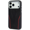 Dėklas Audi R8 Genuine Leather MagSafe skirtas Apple iPhone 17 Pro Max juodos spalvos-red