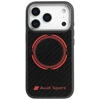 Dėklas Audi RSQ Carbon Fiber Sport Raudona Circle MagSafe skirtas Apple iPhone 17 Pro juodos spalvos