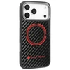 Dėklas Audi RSQ Carbon Fiber Sport Raudona Circle MagSafe skirtas Apple iPhone 17 Pro Max juodos spalvos
