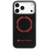 Dėklas Audi RSQ Carbon Fiber Sport Raudona Circle MagSafe skirtas Apple iPhone 17 Pro Max juodos spalvos