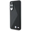 Dėklas BMW Leather Oversized Stripes MagSafe skirtas Samsung Galaxy S25 Edge juodos spalvos