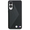 Dėklas BMW Leather Oversized Stripes MagSafe skirtas Samsung Galaxy S25 Edge juodos spalvos