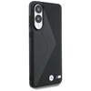 Dėklas BMW Leather Oversized Stripes MagSafe skirtas Samsung Galaxy S25 Edge juodos spalvos