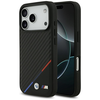 BMW M Carbon Tricolor Line MagSafe - dėklas skirtas Apple iPhone 17 Pro juodas