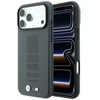 Dėklas BMW M Mėlyna Perfo Metal Logo MagSafe, skirtas iPhone 18 Pro Max / 17 Pro Max, pilkas