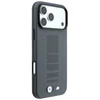 Dėklas BMW M Mėlyna Perfo Metal Logo MagSafe, skirtas iPhone 18 Pro Max / 17 Pro Max, pilkas