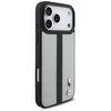 Dėklas BMW M Perskirtasated Stripe Logo MagSafe skirtas Apple iPhone 17 Pro Max pilkos spalvos