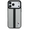 Dėklas BMW M Perskirtasated Stripe Logo MagSafe skirtas Apple iPhone 17 Pro Max pilkos spalvos