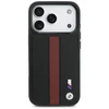Dėklas BMW M Perskirtasated Stripe Logo MagSafe skirtas Apple iPhone 17 Pro raudonos spalvos