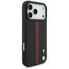 Dėklas BMW M Perskirtasated Stripe Logo MagSafe skirtas Apple iPhone 17 Pro Max raudonos spalvos