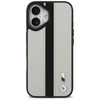 Dėklas BMW M Perskirtasated Stripe Logo MagSafe skirtas Apple iPhone 17 pilkos spalvos