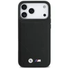 Dėklas BMW M Quilted Logo MagSafe skirtas Apple iPhone 17 Pro Max juodos spalvos