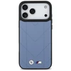 Dėklas BMW M Quilted Logo MagSafe skirtas Apple iPhone 17 Pro Max mėlynos spalvos