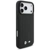 Dėklas BMW M Quilted Logo MagSafe skirtas Apple iPhone 17 Pro Max juodos spalvos