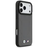 Dėklas BMW M Quilted Logo MagSafe skirtas Apple iPhone 17 Pro Max antracito spalvos