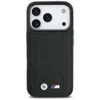 Dėklas BMW M Quilted Logo MagSafe skirtas Apple iPhone 17 Pro juodos spalvos