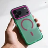 Dėklas iPhone 16 telefonui Forcell F-Protect Vivid Premium, suderinamas su MagSafe, žalias