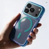 Dėklas Case for iPhone 18 Pro / 17 Pro Forcell F-Protect Vivid Premium compatible with MagSafe mėlynas