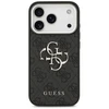 Dėklas GUESS case for IPHONE 17 Pro Max GUHCP17XP4G4SMCK (PU W/ Big 4G Classic Logo) sidabrinis juodas