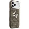 Dėklas Guess 4G Big 4G Classic Logo skirtas Apple iPhone 17 Pro Max rudos spalvos sidabro spalvos