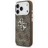 „Guess 4G Big 4G Classic Logo“ dėklas Apple iPhone 17 Pro, rudas / sidabrinis
