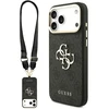 Dėklas Guess 4G Big 4G Classic Logo Big Strap Metal Mygtukai, skirtas iPhone 18 Pro Max / 17 Pro Max, juodas