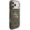 Dėklas Guess 4G Big 4G Classic Logo Big Strap Metal Mygtukai do iPhone 18 Pro Max / 17 Pro Max ruda