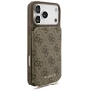 Dėklas Guess 4G kortelių lizdai ir magnetinis užsegimas „Crossbody“ skirtas „iPhone 18 Pro Max / 17 Pro Max“ rudas