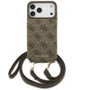 Dėklas Guess 4G Cardslots & Magnetic Closure Crossbody do iPhone 18 Pro / 17 Pro ruda