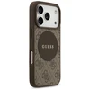 Original dėklas GUESS 4G Circle Classic Logo MagSafe skirtas Apple iPhone 17 Pro rudos spalvos