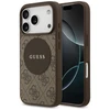 Original dėklas GUESS 4G Circle Classic Logo MagSafe skirtas Apple iPhone 17 Pro rudos spalvos