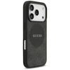 „Guess 4G Circle Classic Logo MagSafe“ dėklas Apple iPhone 17 Pro juodas