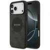 Dėklas Guess 4G Circle Classic Logo MagSafe skirtas Apple iPhone 17 Pro Max juodos spalvos