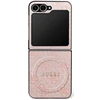Dėklas Guess 4G Classic MagSafe skirtas Samsung Galaxy Z Flip7 rožinės spalvos