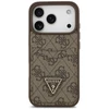 Dėklas Guess 4G Double Card Triangle do iPhone 18 Pro / 17 Pro ruda