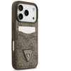 Dėklas Guess 4G Double Card Triangle do iPhone 18 Pro / 17 Pro ruda