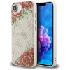 Guess 4G Flowers Print MagSafe iPhone 16e Dėklas - Rožinė