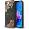 Guess 4G Flowers Print MagSafe dėklas iPhone 16e - juodas