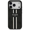 GUESS dėklas, skirtas IPHONE 17 Pro, suderinamas su MagSafe GUHMP17LP4RPSK (4G spausdintos juostelės), juodas