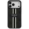 GUESS dėklas, skirtas IPHONE 17 Pro Max, suderinamas su MagSafe GUHMP17XP4RPSK (4G spausdintos juostelės), juodas