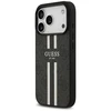 GUESS dėklas, skirtas IPHONE 17 Pro, suderinamas su MagSafe GUHMP17LP4RPSK (4G spausdintos juostelės), juodas