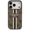 GUESS dėklas, skirtas IPHONE 17 Pro, suderinamas su MagSafe GUHMP17LP4RPSW (4G spausdintos juostelės), rudas