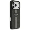 GUESS dėklas, skirtas IPHONE 17 Pro, suderinamas su MagSafe GUHMP17LP4RPSK (4G spausdintos juostelės), juodas