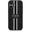 „Guess 4G“ dryžuotas „MagSafe“ dėklas, skirtas „iPhone 17“ - juodas