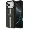 GUESS dėklas, skirtas IPHONE 17 Pro Max, suderinamas su MagSafe GUHMP17XP4RPSK (4G spausdintos juostelės), juodas